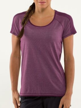 Lululemon Race Me Short Sleeve Performance Tee in Plum ~8